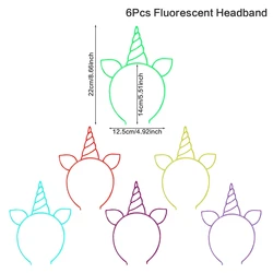 Fluorescent Glow-in-the-Dark Headband Set - Party and Event Decor Accessories (Style 2)