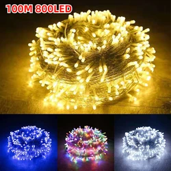 Guirlandes lumineuses de noël à Led, 8 Modes, pour mariage, fête, vacances, 10M 20M 30M 50M 100M 