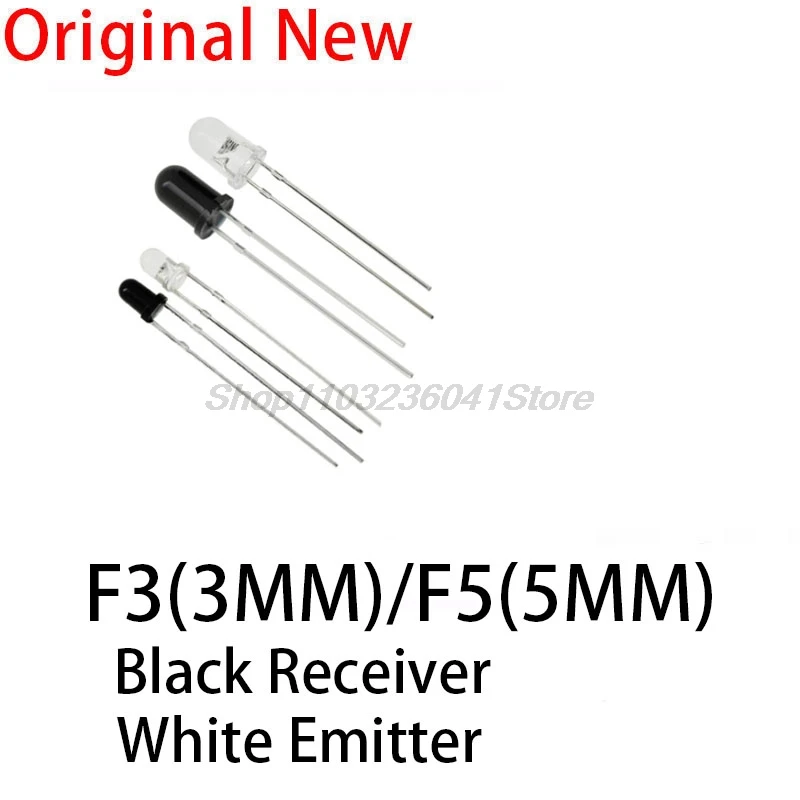 5Pairs/10 stücke F3 3mm F5 5mm 940nm LED Infrarot Emitter und IR Sender Empfänger Diode Dioden 301A Infrarot zu rohr Für Arduino