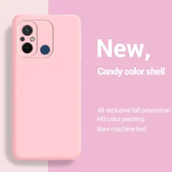 Premium Liquid Soft Silicone TPU Back Cover - Shock Absorbent & Sleek Design for Poco M5 5G (LightPink)