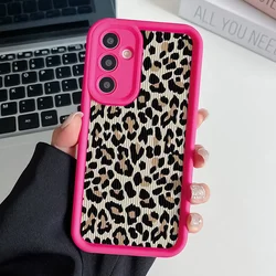 Leopard Print Wrist Chain Lanyard Soft TPU Phone Case for S24 FE (J24 - Rose)