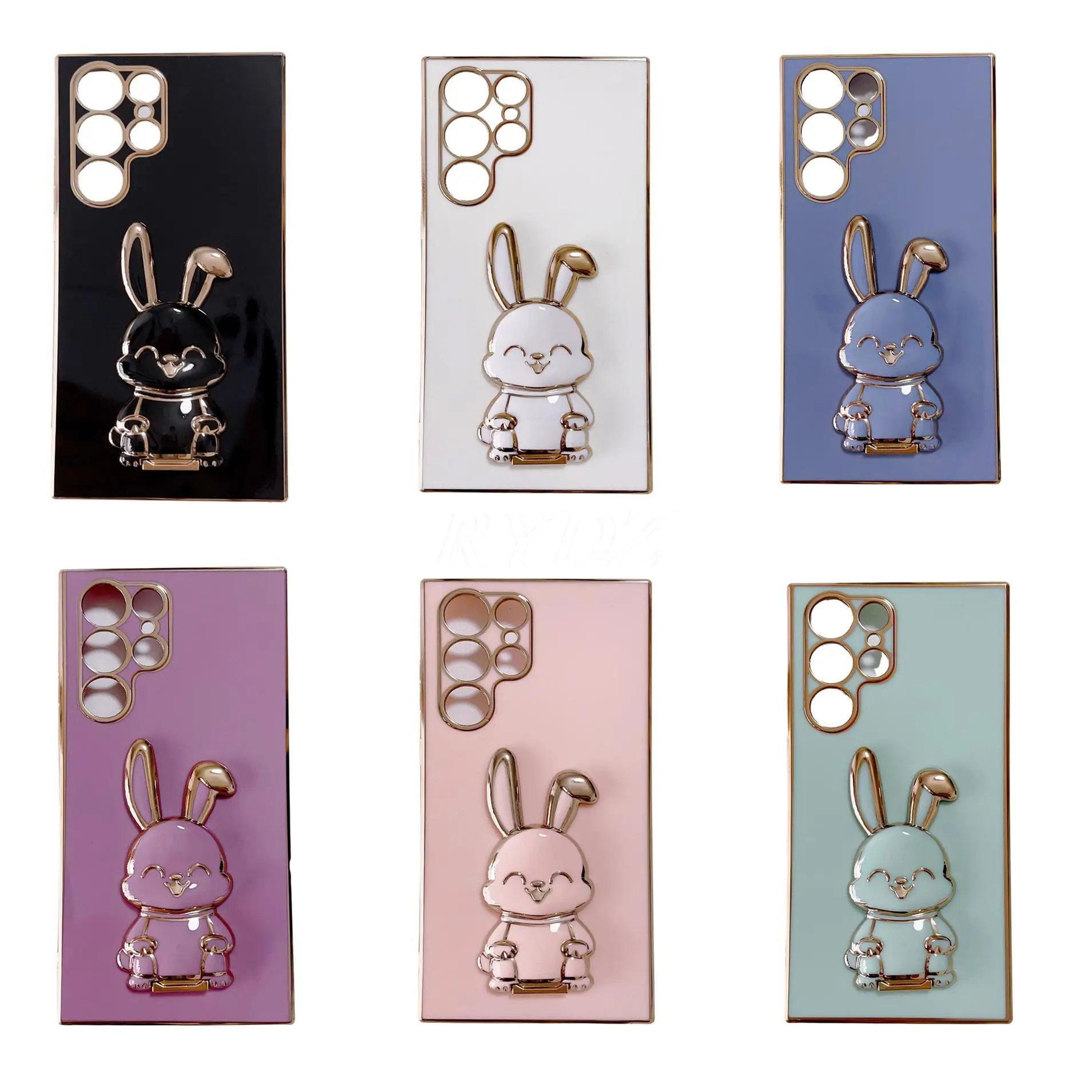 Uroczy królik etui na telefon do Samsung Galaxy S24 S23 S22 S21 S20 S10 Plus Ulta A32 A14 A54 A55 platerowanie uchwyt_voghion.com