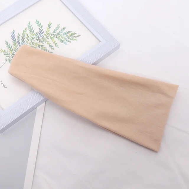 New Women Headband Wide Knitted Cotton Sport  Elastic Hair Bands Yoga Hairband Makeup Hair Hoop Vintag Headwrap Hair Accessories 6