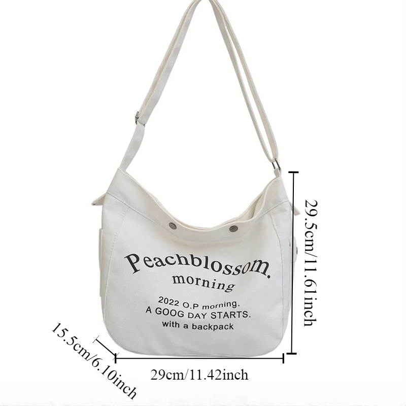 Letter Cavans Bag, Ladies Cross Body Bags for Women Shoulder bag, Campus Student School Bags