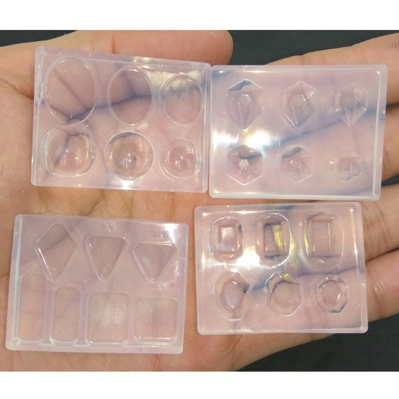 

DIY Clear Silicone Mold Making Jewelry Beads Resin Casting Rectangle Mould Tools
