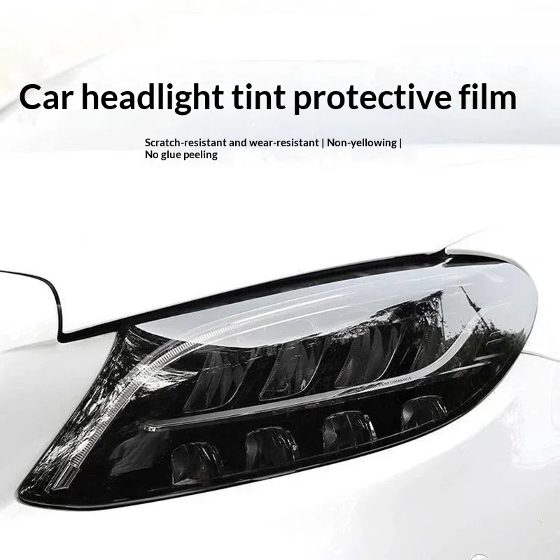 Gloss trasparente luce nera fumo pellicola in PVC tinta faro fanale posteriore pellicola avvolgente pellicola adesiva copertura pellicola corazzata per auto - immagine 2