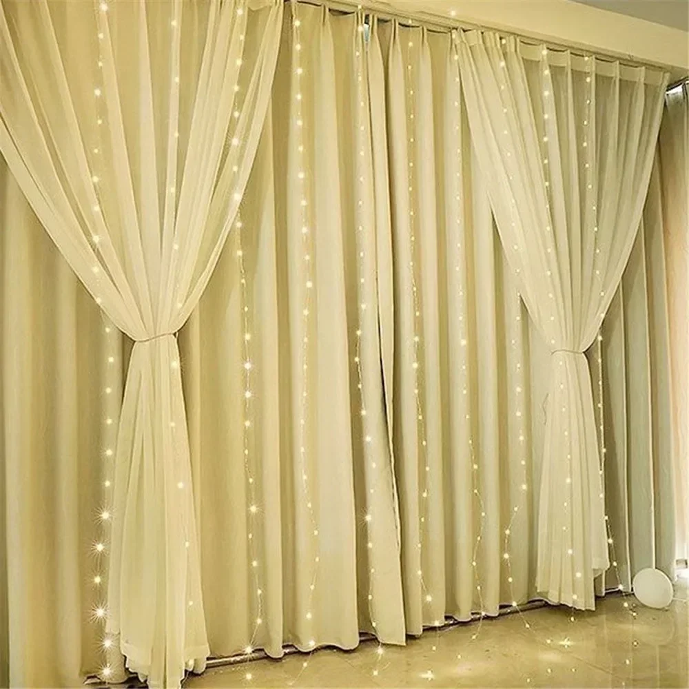 Description Picture 6 of itemChristmas Curtain Garland LED Lights USB Remote Control Fairy Lights String Holiday Wedding Decoration for Bedroom Outdoor Home