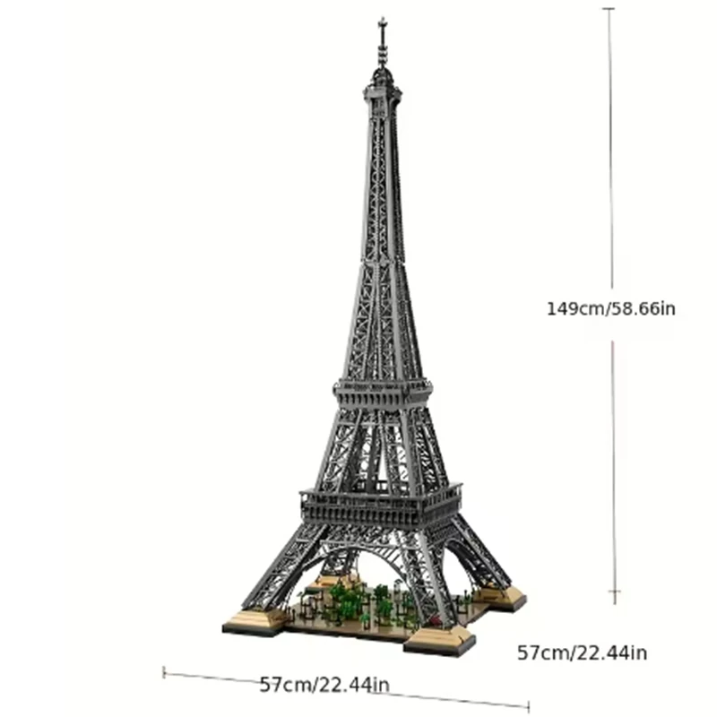 Modellino Torre Eiffel 10307 Parigi, Set Costruzione Da 10001 Pezzi, Altezza 1,5 Metri, Mattoncini Architettura