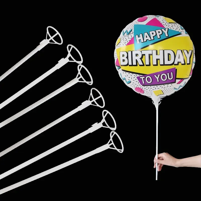 White PVC Rods 50 Pcs 40Cm with Cup Transparent Plastic Balloons Holder Sticks Birthday Wedding Party Supplies Kids Party Decor birthday party decoration set