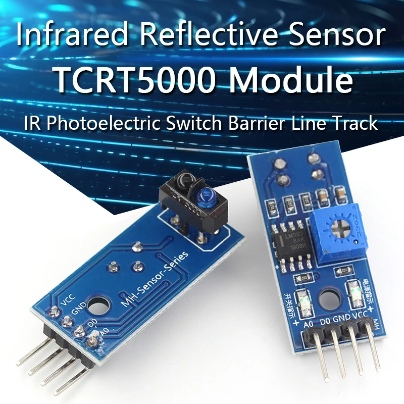 TCRT5000 적외선 반사 센서 IR 광전 스위치 Arduino 다이오드 3극 보드 3.3v용 배리어 라인 트랙 모듈