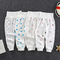 2023 Autumn Spring Newborn Baby Pants Girl Boy High waist Leggings Cotton Clothes Toddler Trousers Clothing Infant Kids PP Pants 1