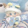 10cm Little Bear Pajamas Baby Clothes Cotton Doll Clothes Cute Blue Hat Set 5