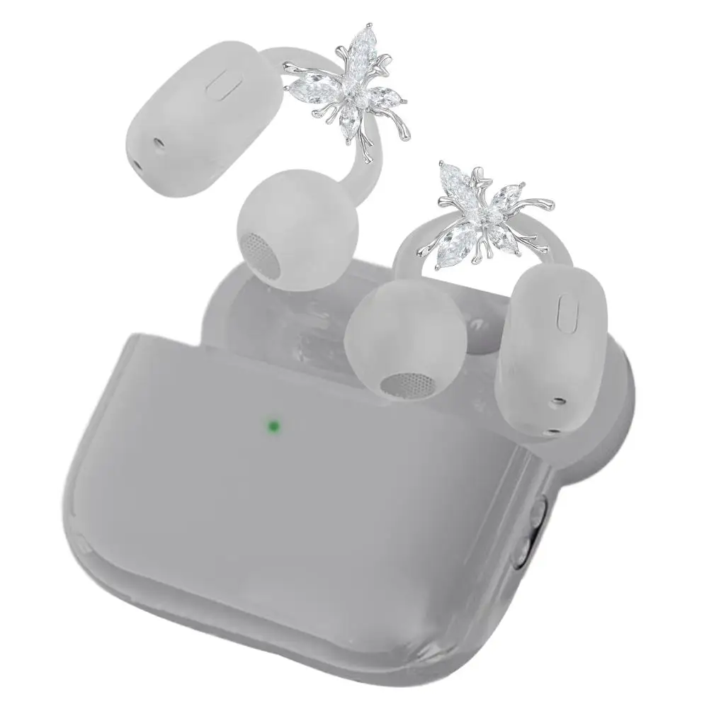 Auricolari Clip-on Open-ear Con Orecchini A Farfalla – Bluetooth 6.0, Cancellazione Del Rumore, IPX5, Colore Pelle