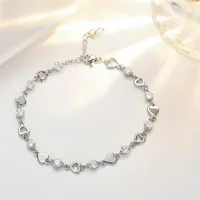 925 Sterling Silver Heart Shaped Bracelet For Women Retro Korean Versatile Zircon Charm Bracelets Original Party Jewelry Gifts - Image 6