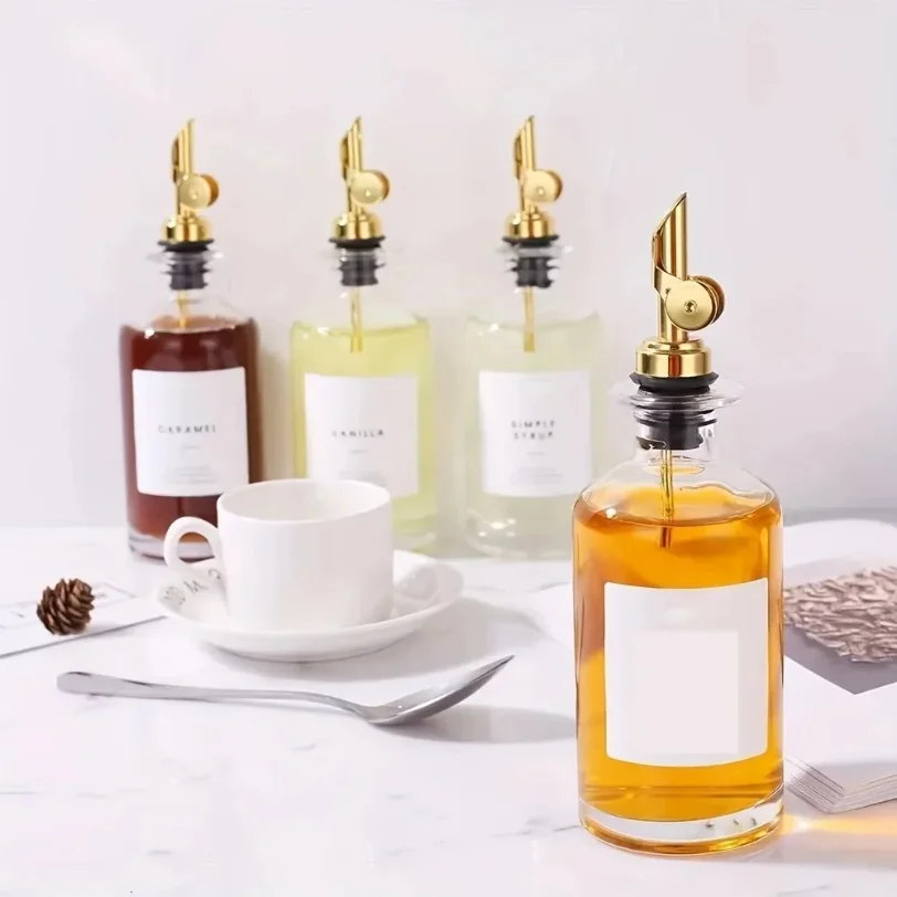 ขวดแก้วใส่น้ำมันมะกอก 1 ชิ้น ขวดใส่เครื่องปรุงรส ขวดใส่น้ำส้มสายชู ภาชนะใส่เครื่องปรุง อุปกรณ์ครัว เครื่องครัว 1