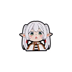 Set of Whimsical White - Haired Elf Enamel Pins - Cute Cartoon Girls Brooch for Backpacks, Clothing, and Accessories (2)
