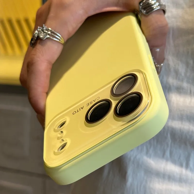 Official Liquid Silicone Shockproof Candy Soft Matte Phone Case with Camera Protection