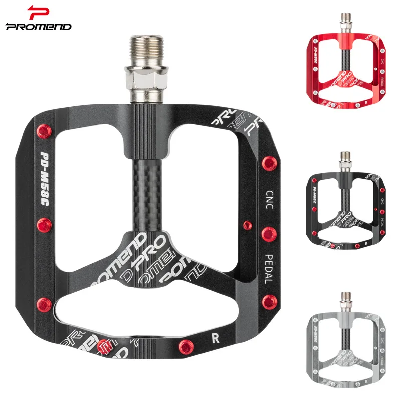 

PROMEND Aluminum Alloy Bicycle Pedals Ultralight 324g Carbon Fiber Tube DU+Peilin Anti-slip CNC BMX MTB Mountain Bike