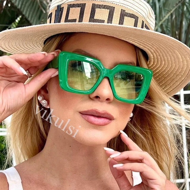 2022 Fashion Oversized Square Sunglasses Retro Gradient Big Frame