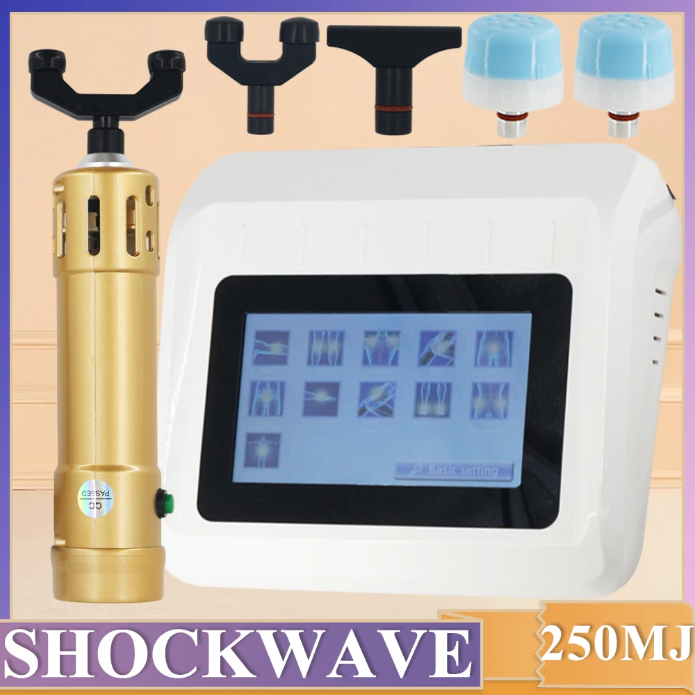 

250MJ Shockwave Therapy Machine 11 Heads Shock Wave Chiropractic Device Pain Removal Neck And Body Pain ED Massager