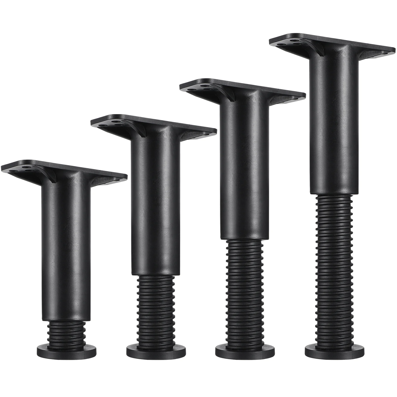 

4 Pcs Bed Support Frame Legs Replacement Riser Adjustable Foot Pads Parts Center