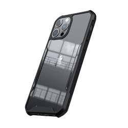 Shockproof Clear Phone Case with Protective Frame for Realme C17 (Black)