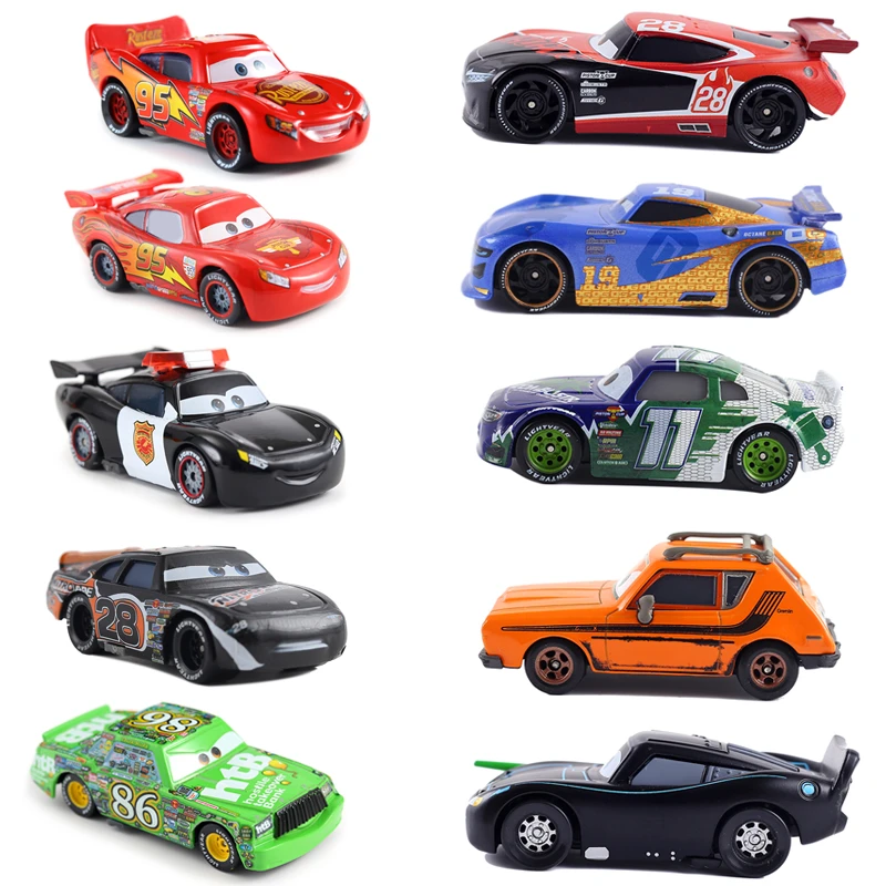 fisher price car Disney Pixar Cars Lightning McQueen Jackson Storm Mater 1:55 Diecast Metal Alloy Model Vehicle Toys For Children's Birthday Gift electric toy car