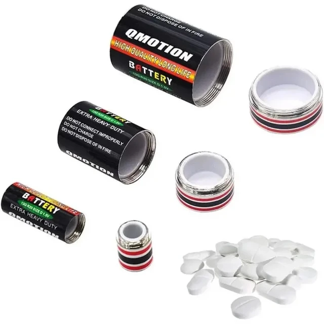 Portable Dry Cell Battery Hidden Storage Compartment Travel Diversion Stash Safe For Discreet Hide and Store Money Cash Ring Key 5