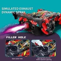 F2 RC Drift Car With Music Led Lights 2.4G Glove Gesture Radio Remote Control Spray Stunt Cars 4WD Electric Children Toys 2