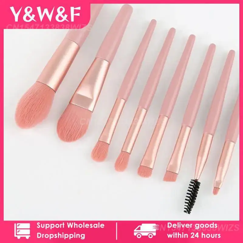 

Набор женских кистей для путешествий MiniMakeup, портативная мягкая кисть для консилера, тонального крема, теней для век, с чехлом