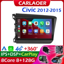 Para honda civic 2012 2013 2014 2015 android 10 carplay rádio do carro multimídia jogador de vídeo dsp ips gps navegação 2 din autoradio