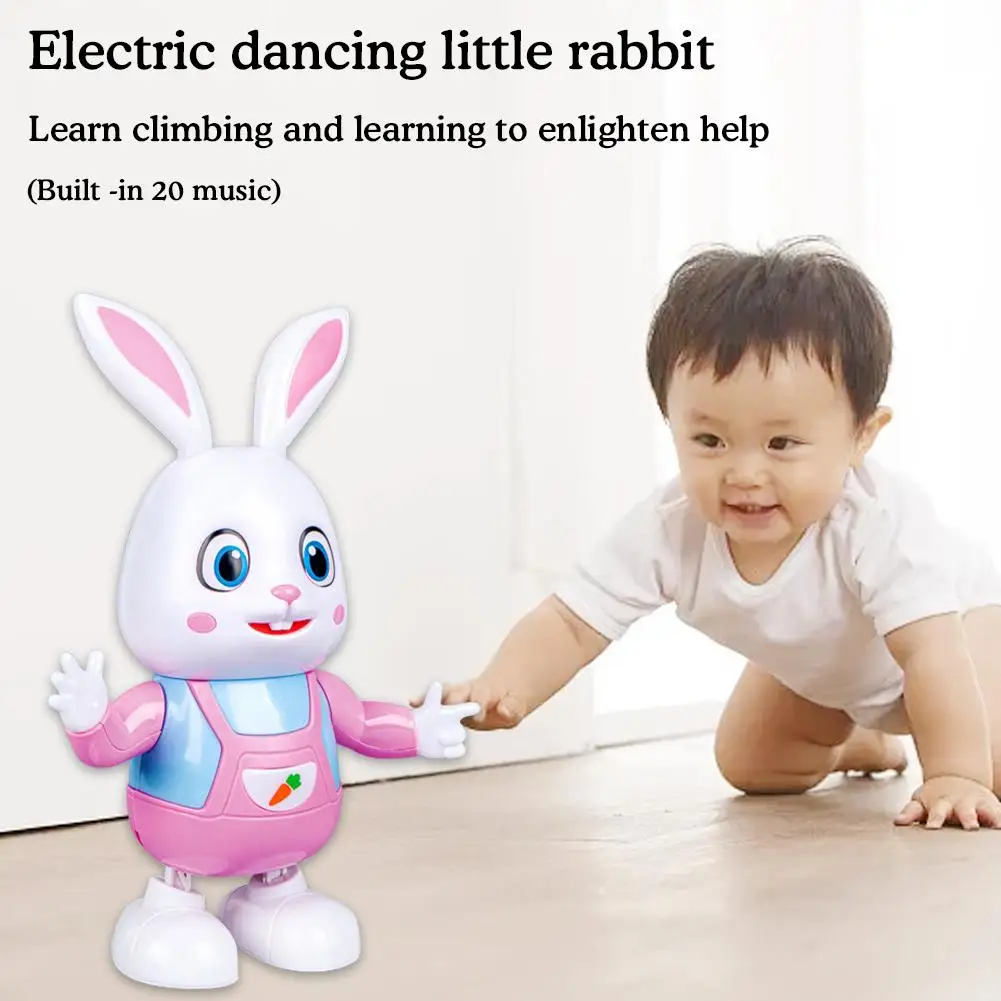 Cute Funny Rabbit Crawling Toys Electronic Dancing Rabbit Guitarist Toy For Children's Toys Early Education Enlightenment Toys 3