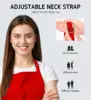 Custom Design Brand Logo Black Unisex Waiter Cooking Restaurant Pocket Printing Adjustable Hanging Neck Men Aprons for Woman 2