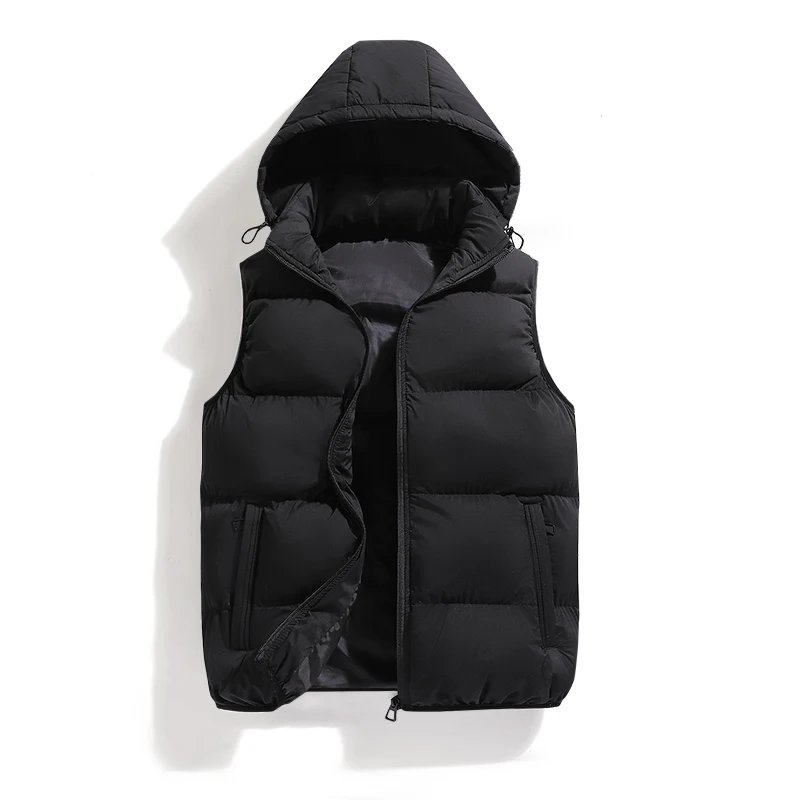 Veste sans manches imperméable hiver pêche, col montant et fermeture éclair, pour homme automne