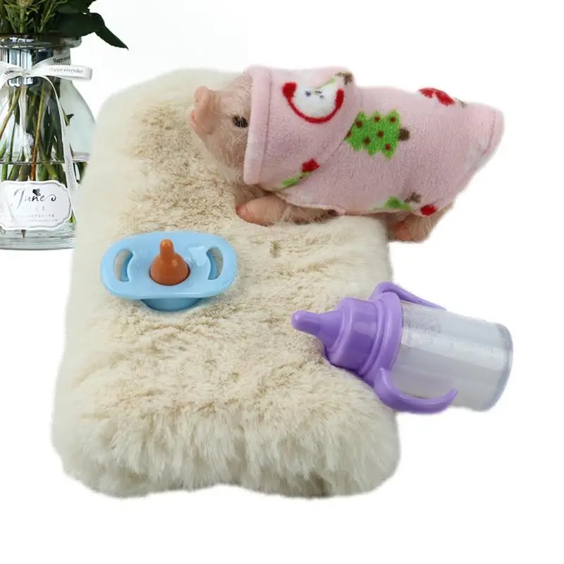 

Mini Silicone Pig Toy Simulation Silicone Pig Soft Mini Realistic Animals Mini Pig Reborn Pinch Toy Realistic Pig Reborn Pet
