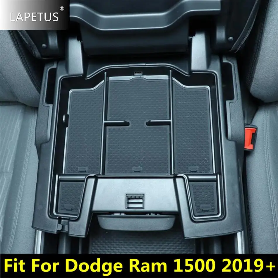 

Car Central Armrest Storage Box Console Arm Rest Tray Pallet Container Fit For Dodge Ram 1500 2019 - 2021 Interior Accessories