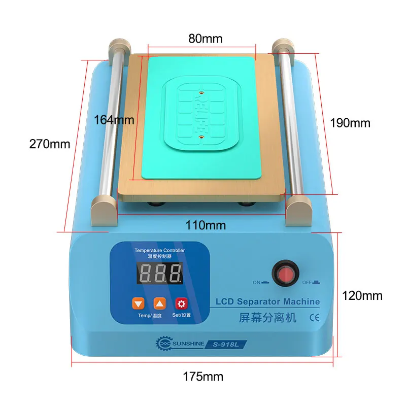 Screen Separator SUNSHINE S-918L LCD For Mobile Phone Below 8 Inches Super Suction Screen Repair