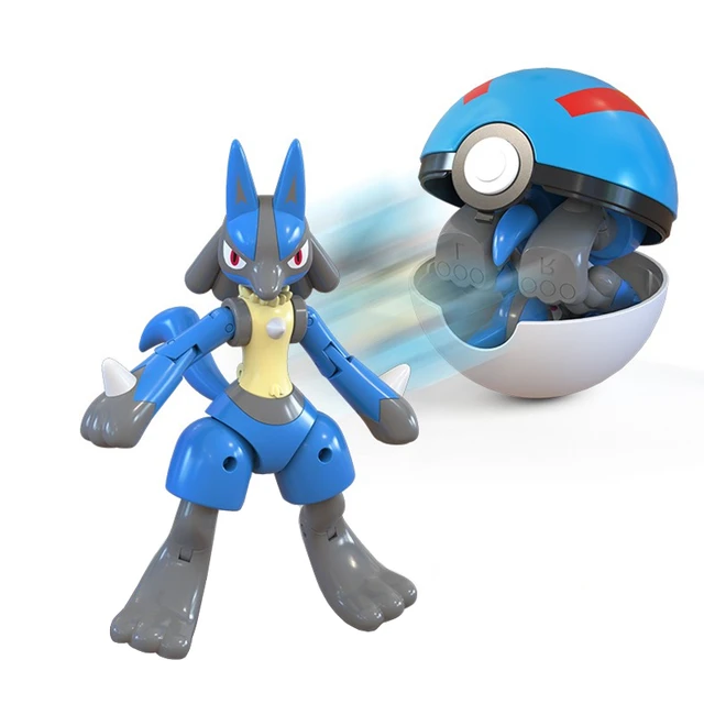 Genuine Pokemon Box Set Pocket Monster Pokeball Deformation Toys Pikachu Venusaur Charizard Gyarados Mewtwo Anime Figure Model Lucario No Box
