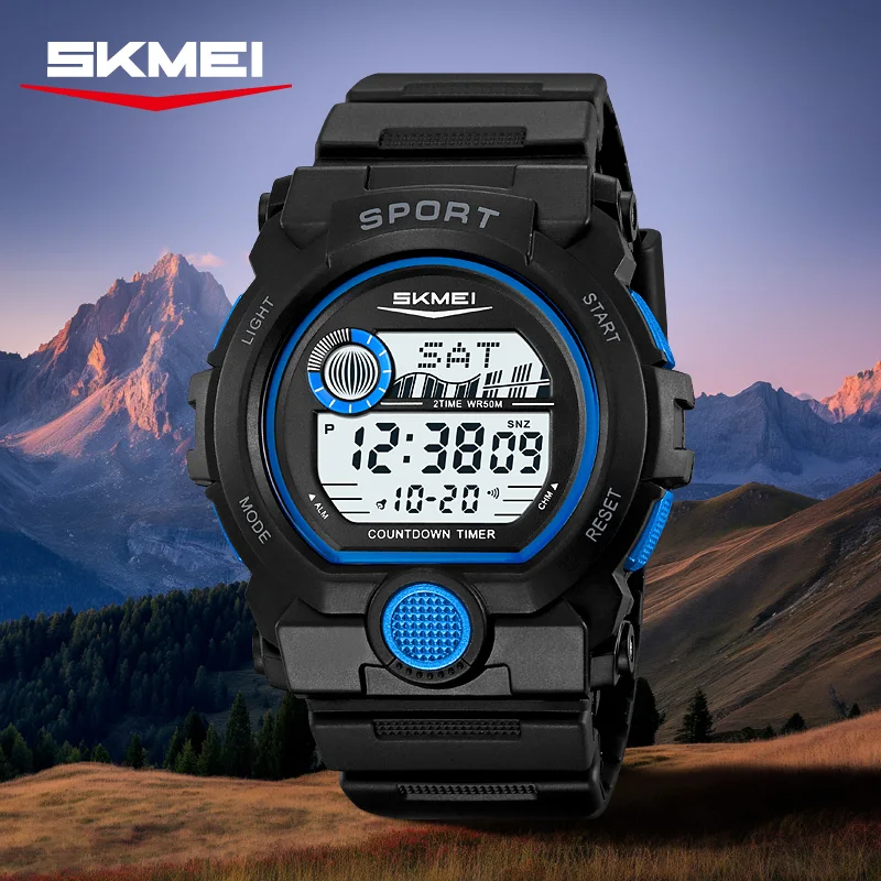 Men's Military Waterproof Sport Watch with LED Display and Countdown Timer