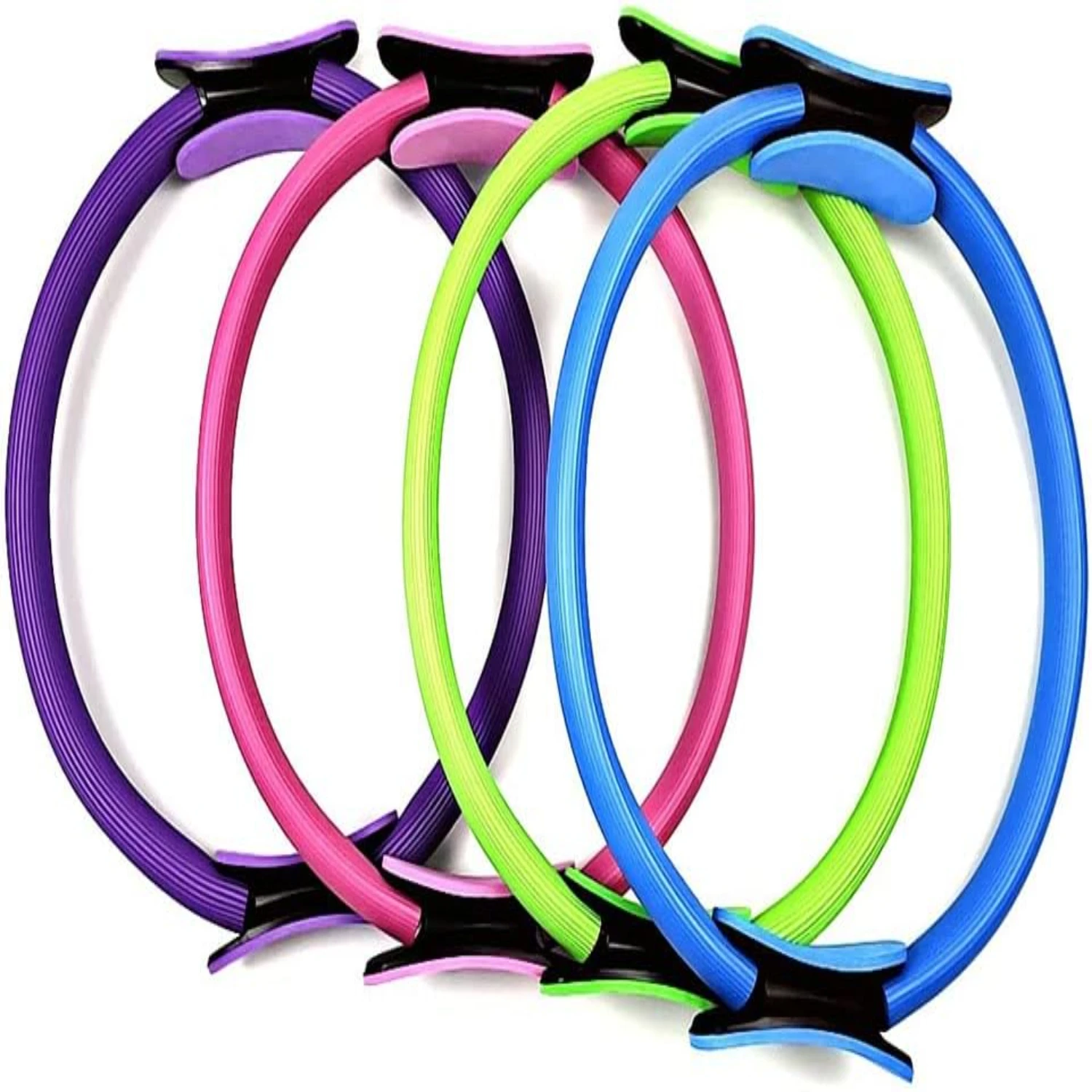 Highly Effective Enhanced Pilates Ring for Intense Workouts-Double Loops Conditioning Tool for Improved Fitness and Toning-S