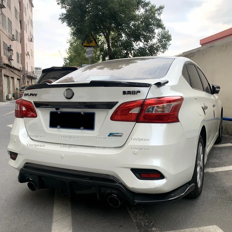 Spoiler Posteriore Nero Lucido Per Nissan Sentra 2013-2019 – Compatibile Con S, SV, SL, SR, Nismo - 4