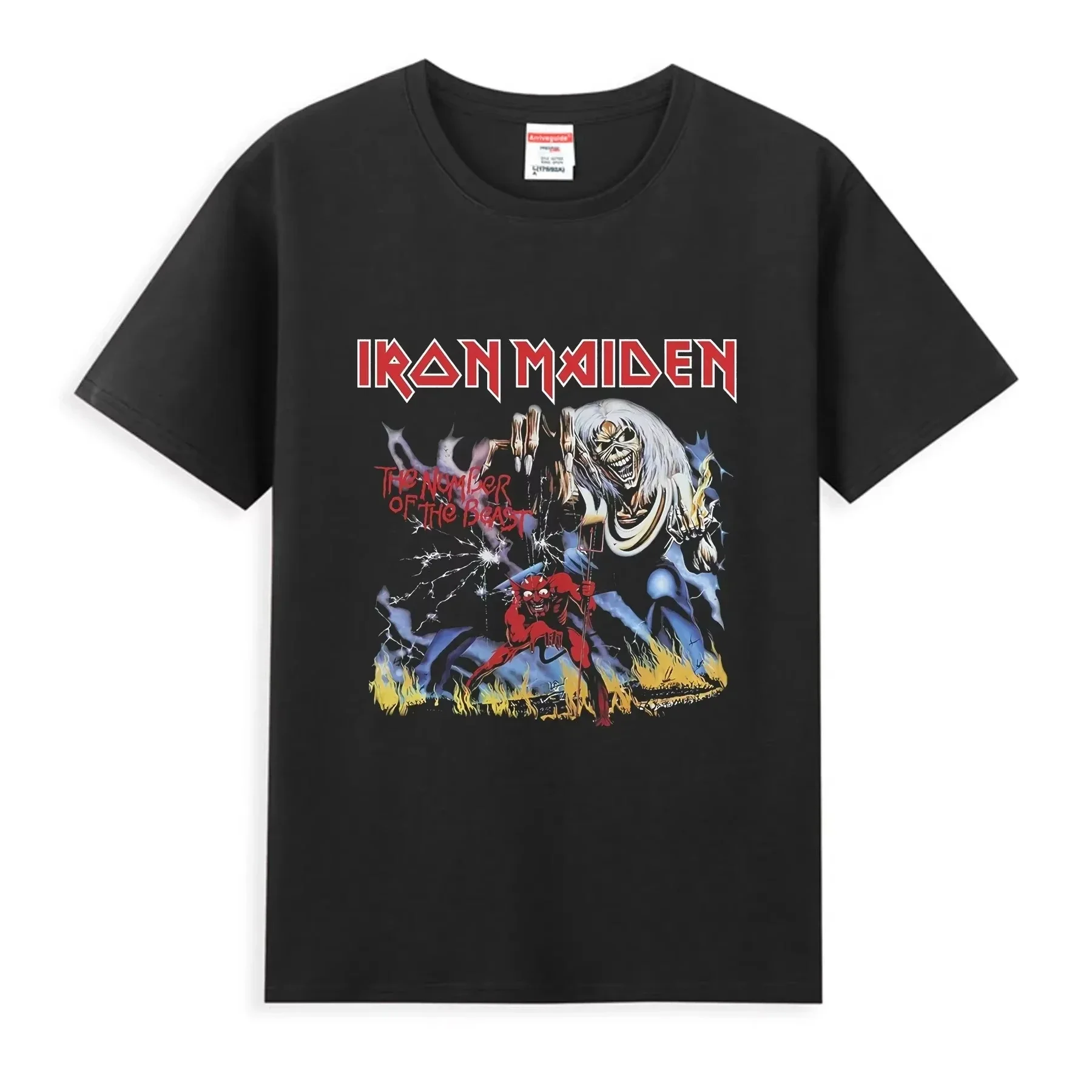 Hip Hop T-shirt Men's Short Sleeves Iron Band Casual Head T-shirt Graphic Oversized Sports Top Maiden Comfortable Streetwear Tee 3
