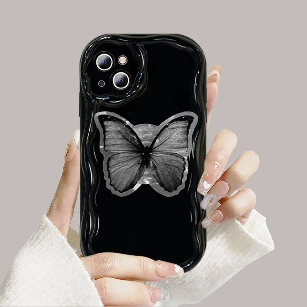 Butterfly Bracket Holder Case with Heart Chain Lanyard