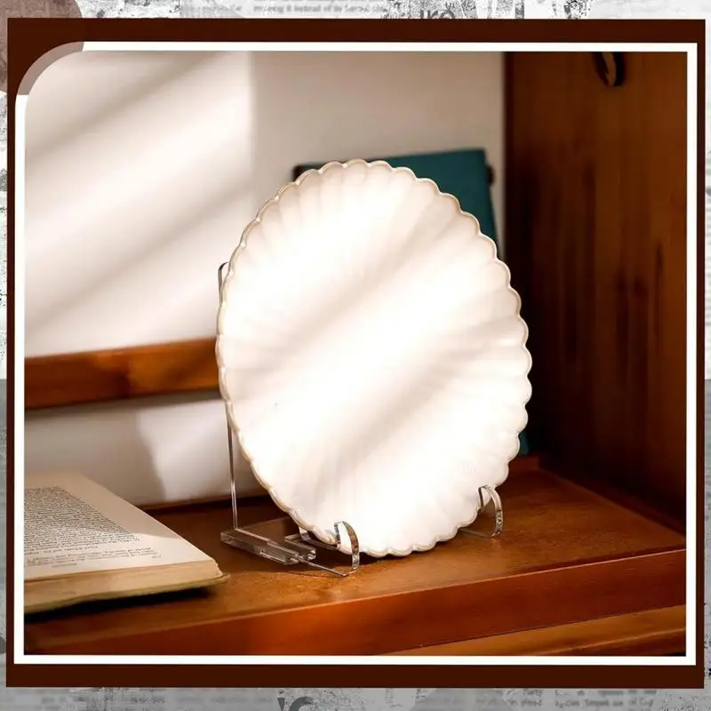 Acrylic Picture Stand Clear Photo Holder Tabletop Bracket For Frame Picture Decorative Plate Platter For Home Kitchen School