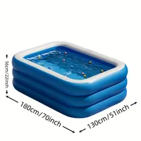 Nouvelles piscines gonflables bleues et blanches de grande taille en plusieurs formats (3 et 4 anneaux), piscines gonflables en PVC extra-larges 4