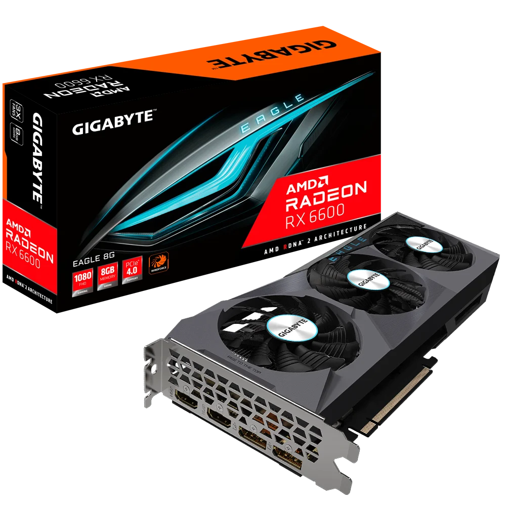 Gigabyte Radeon RX 6600 EAGLE 8G RX6600 Video Card GDDR6 14000MHz 