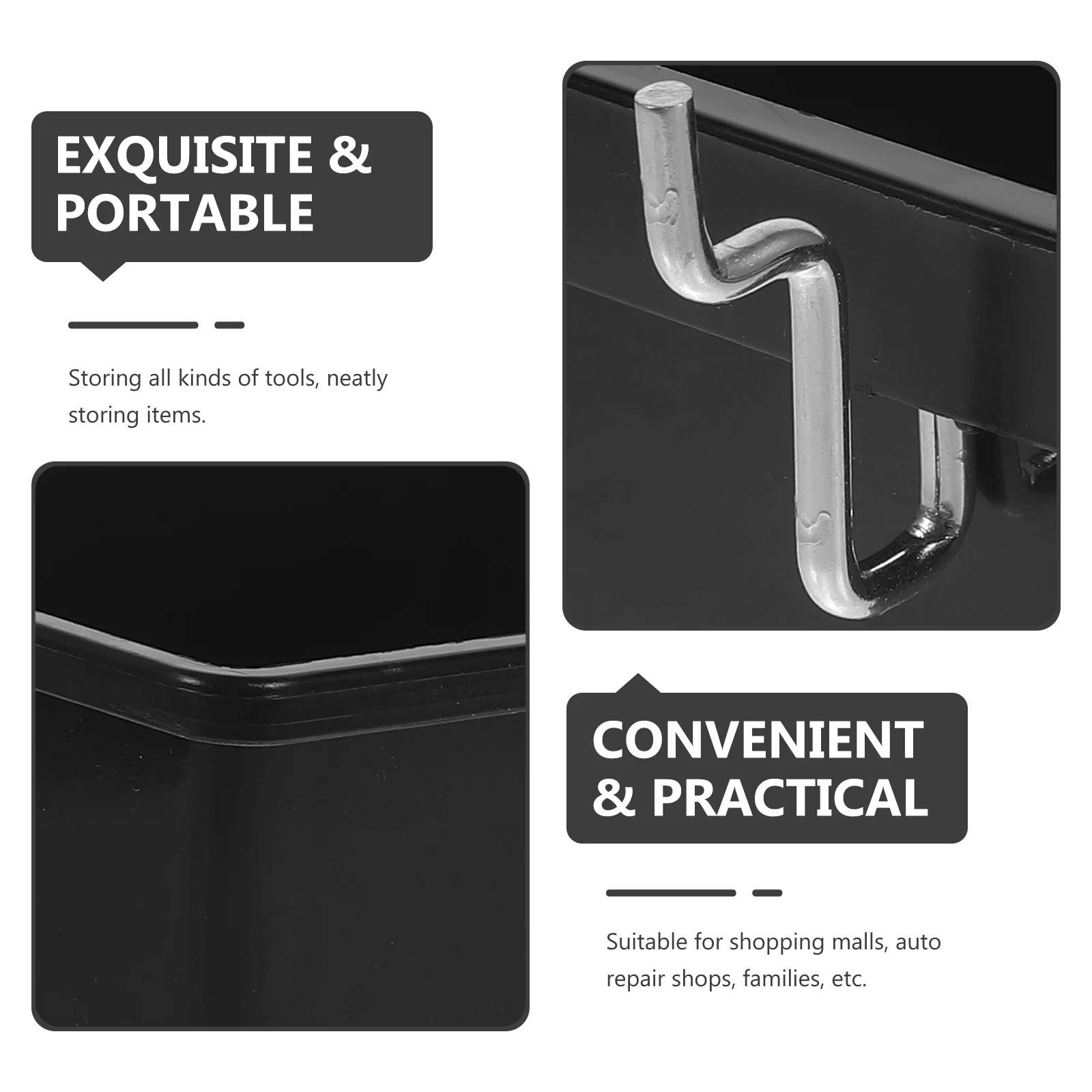 5 Pcs 90x80x45mm Thick Pegboard Parts Storage Box Tool ganizer Bins Heavy Duty Workshop Garage Hardware Container 3