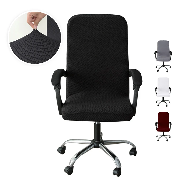 

Jacquard Rotating Office Chair Covers Stretch Computer Chair Protector Dust-proof Gaming Armchair Slipcovers Housse De Chaise