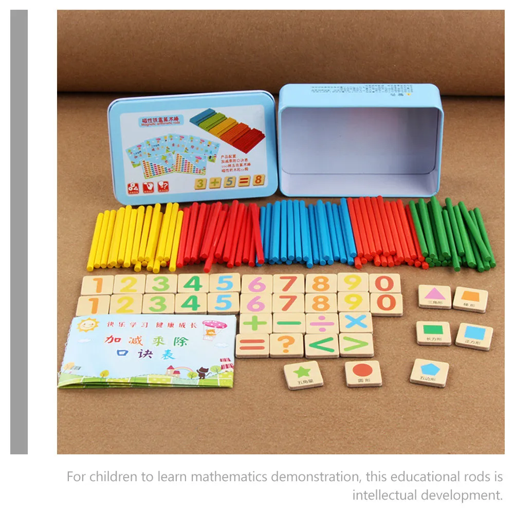 1세트 튼튼하고 다채로운 계산 막대, 수학 계몽용,  및 미취학 아동용, 숫자 세기 막대, 산술 교육 보조 도구