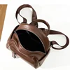 New Fashion Soft Natural Cow Leather Women Backpack Coffee 2 Sizes High Quality School Travel Shoulder Bags Satchel Rucksack 4